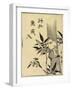 Sparrows on Bamboo Branch, C. 1781-1806-Kitagawa Utamaro-Framed Giclee Print