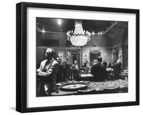 Sparse Crowd at a Casino at the Time of the Diplomatic Break with the Us-null-Framed Photographic Print