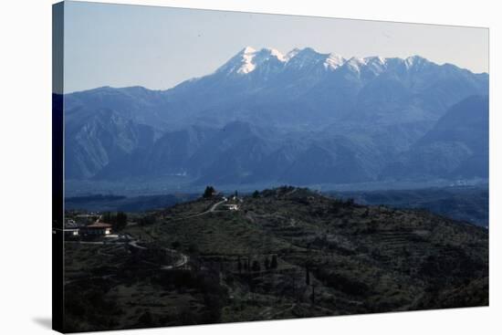 Sparta, Greece and valley of the River Eurotas, with Taiyrtos mountains beyond, c20th century-CM Dixon-Stretched Canvas