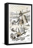 Spartacus and Hermann in the Arena, Late 19th Century-null-Framed Stretched Canvas