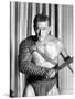 Spartacus by Stanley Kubrik with Kirk Douglas, 1960 (b/w photo)-null-Stretched Canvas