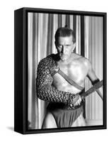 Spartacus by Stanley Kubrik with Kirk Douglas, 1960 (b/w photo)-null-Framed Stretched Canvas