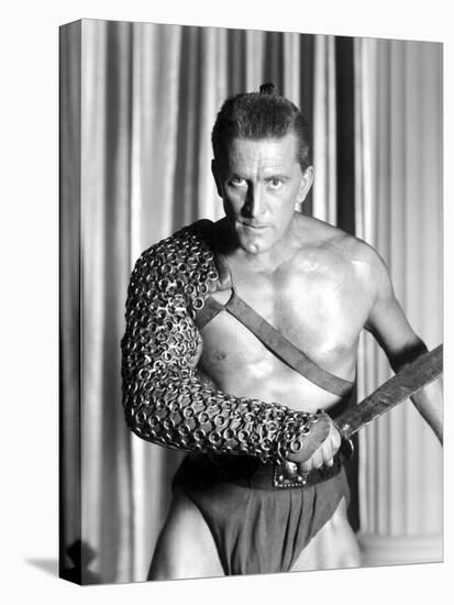 Spartacus by Stanley Kubrik with Kirk Douglas, 1960 (b/w photo)-null-Stretched Canvas