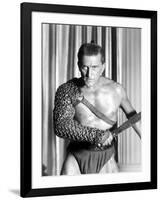 Spartacus by Stanley Kubrik with Kirk Douglas, 1960 (b/w photo)-null-Framed Photo