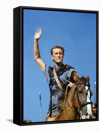 Spartacus by Stanley Kubrik with Kirk Douglas, 1960 (photo)-null-Framed Stretched Canvas