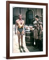 Spartacus by Stanley Kubrik with Kirk Douglas and Charles McGraw, 1960 (photo)-null-Framed Photo