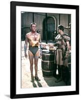 Spartacus by Stanley Kubrik with Kirk Douglas and Charles McGraw, 1960 (photo)-null-Framed Photo