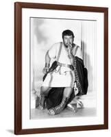 Spartacus by Stanley Kubrik with Peter Ustinov, 1960 (b/w photo)-null-Framed Photo