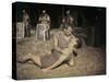 Spartacus by Stanley Kubrik with Tony Curtis and Kirk Douglas, 1960 (photo)-null-Stretched Canvas
