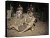 Spartacus by Stanley Kubrik with Tony Curtis and Kirk Douglas, 1960 (photo)-null-Stretched Canvas