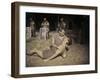 Spartacus by Stanley Kubrik with Tony Curtis and Kirk Douglas, 1960 (photo)-null-Framed Photo