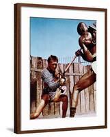 Spartacus, Kirk Douglas, Woody Strode, 1960-null-Framed Photo