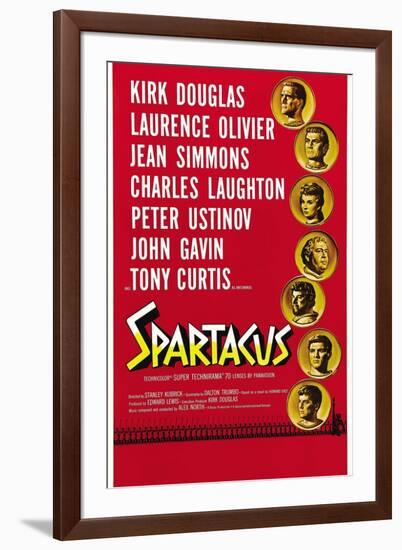 Spartacus: Rebel Against Rome, 1960, "Spartacus" Directed by Stanley Kubrick-null-Framed Giclee Print