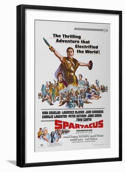 Spartacus: Rebel Against Rome, 1960 "Spartacus" Directed by Stanley Kubrick-null-Framed Giclee Print