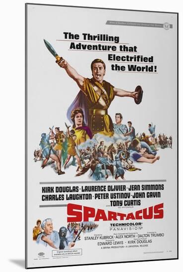 Spartacus: Rebel Against Rome, 1960 "Spartacus" Directed by Stanley Kubrick-null-Mounted Giclee Print