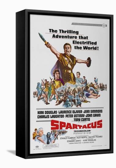 Spartacus: Rebel Against Rome, 1960 "Spartacus" Directed by Stanley Kubrick-null-Framed Stretched Canvas