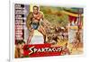 Spartacus, (Top Left): Kirk Douglas, (Belgium Poster Art), 1960-null-Framed Art Print