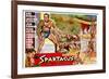 Spartacus, (Top Left): Kirk Douglas, (Belgium Poster Art), 1960-null-Framed Art Print