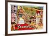 Spartacus, (Top Left): Kirk Douglas, (Belgium Poster Art), 1960-null-Framed Premium Giclee Print