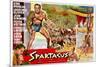 Spartacus, (Top Left): Kirk Douglas, (Belgium Poster Art), 1960-null-Mounted Premium Giclee Print