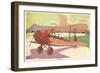 Spartan Biplane-null-Framed Art Print