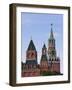 Spasskaya Tower and Towers on the Red Wall in Red Square, Moscow, Russia-Keren Su-Framed Photographic Print