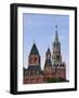 Spasskaya Tower and Towers on the Red Wall in Red Square, Moscow, Russia-Keren Su-Framed Photographic Print