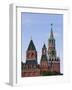 Spasskaya Tower and Towers on the Red Wall in Red Square, Moscow, Russia-Keren Su-Framed Photographic Print