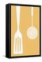 Spatula and Skimmer - Letterpress-Lantern Press-Framed Stretched Canvas