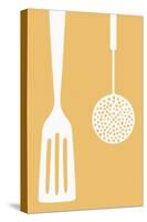 Spatula and Skimmer - Letterpress-Lantern Press-Stretched Canvas