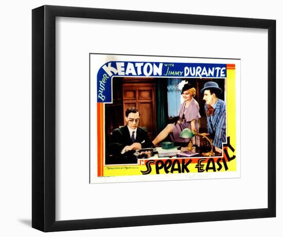 Speak Easily, from Left: Buster Keaton, Thelma Todd, Jimmy Durante, 1932-null-Framed Art Print