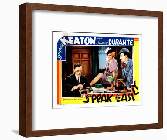 Speak Easily, from Left: Buster Keaton, Thelma Todd, Jimmy Durante, 1932-null-Framed Art Print