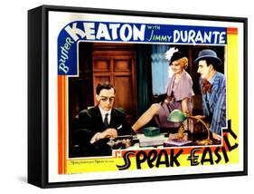 Speak Easily, from Left: Buster Keaton, Thelma Todd, Jimmy Durante, 1932-null-Framed Stretched Canvas