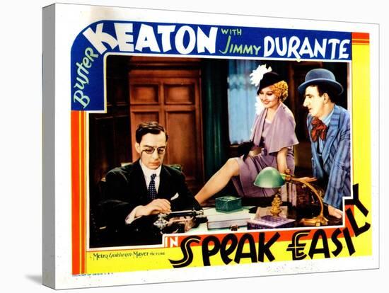 Speak Easily, from Left: Buster Keaton, Thelma Todd, Jimmy Durante, 1932-null-Stretched Canvas