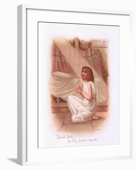 Speak, Lord for Thy Servant Heareth-Henry Ryland-Framed Giclee Print