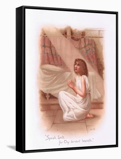 Speak, Lord for Thy Servant Heareth-Henry Ryland-Framed Stretched Canvas