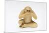 Speak No Evil, One of the Three Wise Monkeys-Japanese School-Mounted Giclee Print