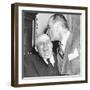 Speaker Sam Rayburn Gets a Kiss on the Head from Senate Majority Leader Lyndon Johnson-null-Framed Premium Photographic Print