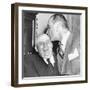 Speaker Sam Rayburn Gets a Kiss on the Head from Senate Majority Leader Lyndon Johnson-null-Framed Photo