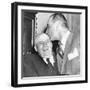 Speaker Sam Rayburn Gets a Kiss on the Head from Senate Majority Leader Lyndon Johnson-null-Framed Photo