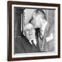 Speaker Sam Rayburn Gets a Kiss on the Head from Senate Majority Leader Lyndon Johnson-null-Framed Photo