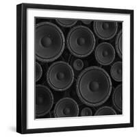 Speakers Seamless Background - Texture Pattern for Continuous Replicate.-Fedorov Oleksiy-Framed Photographic Print