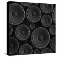 Speakers Seamless Background - Texture Pattern for Continuous Replicate.-Fedorov Oleksiy-Stretched Canvas