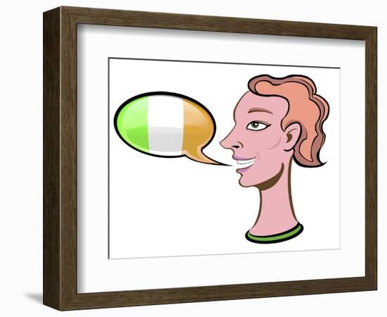 Speaking Gaelic - illustration-Neale Osborne-Framed Giclee Print