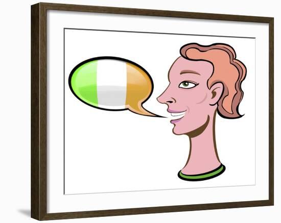 Speaking Gaelic - illustration-Neale Osborne-Framed Giclee Print