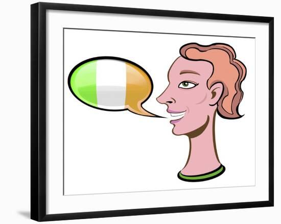 Speaking Gaelic - illustration-Neale Osborne-Framed Giclee Print