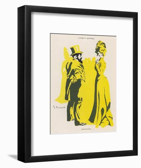 Speaking Ill of the Absent-G. Kienerk-Framed Art Print