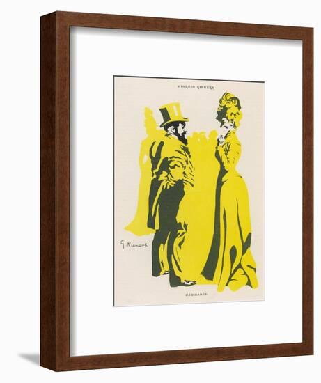 Speaking Ill of the Absent-G. Kienerk-Framed Art Print