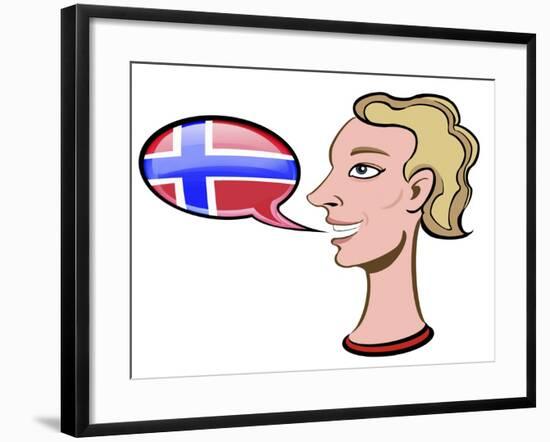 Speaking Norwegian - illustration-Neale Osborne-Framed Giclee Print