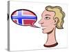 Speaking Norwegian - illustration-Neale Osborne-Stretched Canvas